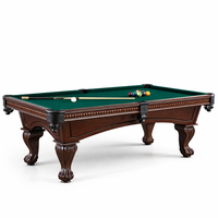 Pool Table Crafted for Tournament Play, 1-Inch Slate Bed, Solid Wood Frame, Wool-Blend Surface