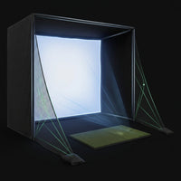 Golf Simulator Enclosure 10.7X8X5Ft & 8.5X8.5X5Ft Golf Simulators for Home | Light-Proof HD/4K Silent Impact Screen, Indoor/Outdoor - Includes Mat, Foam-Padded Iron Poles, Shank Net, Sandbag & Bonus Kit — How It Works