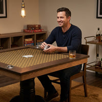 Lost Mill 8 Station Poker Table 1 Quantity in Mocha Oak 1 Pack — Lifestyle