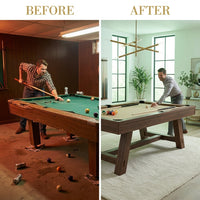 The Aiden 8' Pool Table — Before & After