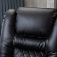 Home Theater Recliners Built for Comfort, Faux Leather, USB Charging Ports, Dual Cup Holders, Set of 4