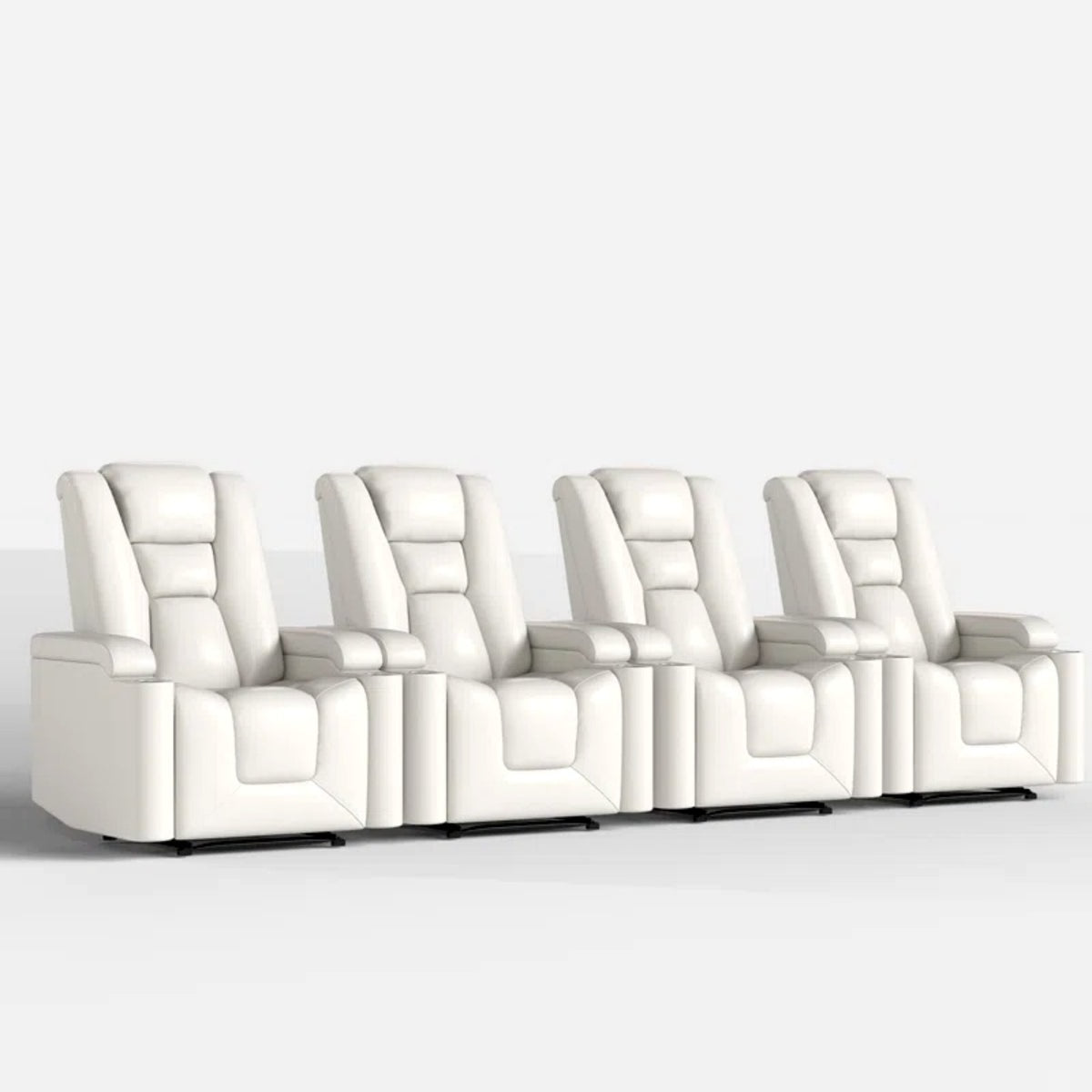 Faux Leather Power Home Theater Recliner