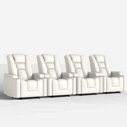 Faux Leather Power Home Theater Recliner