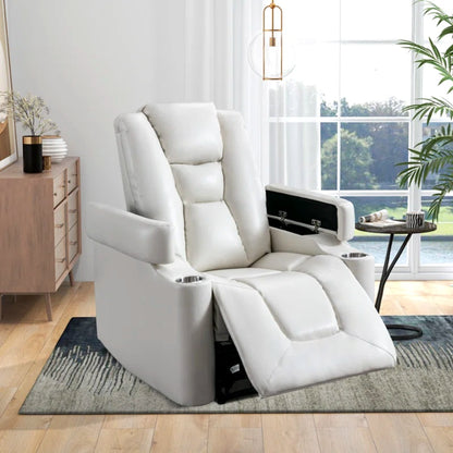 Faux Leather Power Home Theater Recliner