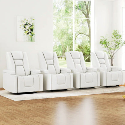Faux Leather Power Home Theater Recliner