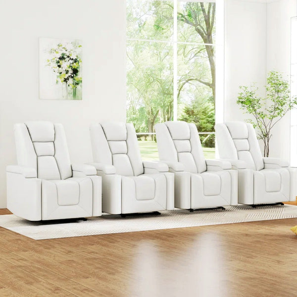 Faux Leather Power Home Theater Recliner