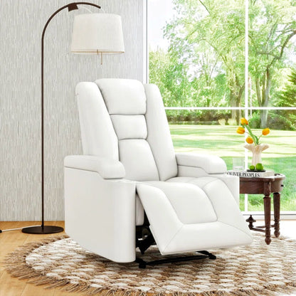 Faux Leather Power Home Theater Recliner