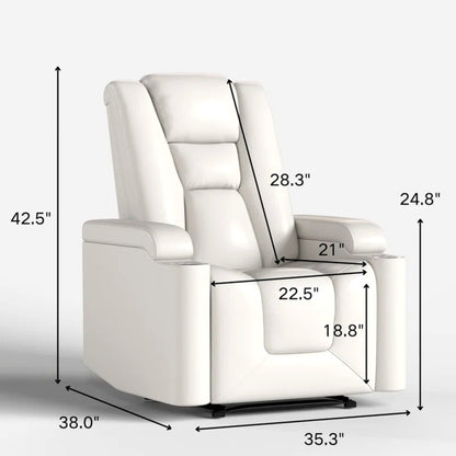 Faux Leather Power Home Theater Recliner
